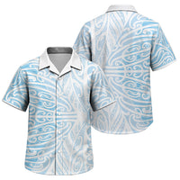 Blue New Zealand Puhoro Maori Tattoo Family Matching Puletasi and Hawaiian Shirt LT14 Son's Shirt Blue - Polynesian Pride