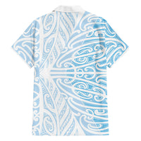 Blue New Zealand Puhoro Maori Tattoo Family Matching Tank Maxi Dress and Hawaiian Shirt LT14 - Polynesian Pride
