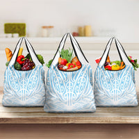 Blue New Zealand Puhoro Maori Tattoo Grocery Bag LT14 3-pack One Size Blue - Polynesian Pride