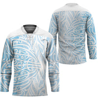Blue New Zealand Puhoro Maori Tattoo Hockey Jersey LT14 - Polynesian Pride