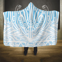 Blue New Zealand Puhoro Maori Tattoo Hooded Blanket LT14 - Polynesian Pride