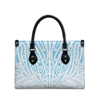 Blue New Zealand Puhoro Maori Tattoo Leather Bag LT14 - Polynesian Pride