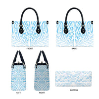 Blue New Zealand Puhoro Maori Tattoo Leather Bag LT14 - Polynesian Pride