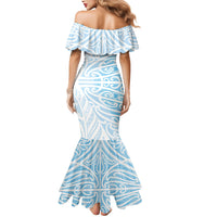 Blue New Zealand Puhoro Maori Tattoo Mermaid Dress LT14 - Polynesian Pride