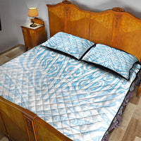 Blue New Zealand Puhoro Maori Tattoo Quilt Bed Set LT14 - Polynesian Pride