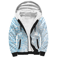 Blue New Zealand Puhoro Maori Tattoo Sherpa Hoodie LT14 Unisex Blue - Polynesian Pride