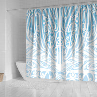 Blue New Zealand Puhoro Maori Tattoo Shower Curtain LT14 - Polynesian Pride