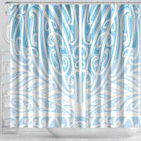 Blue New Zealand Puhoro Maori Tattoo Shower Curtain LT14 - Polynesian Pride