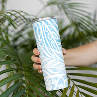 Blue New Zealand Puhoro Maori Tattoo Skinny Tumbler LT14 - Polynesian Pride