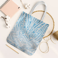 Blue New Zealand Puhoro Maori Tattoo Tote Bag LT14 White Strap One Size Blue - Polynesian Pride