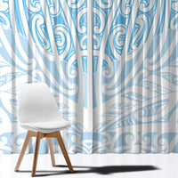 Blue New Zealand Puhoro Maori Tattoo Window Curtain LT14 - Polynesian Pride