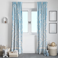 Blue New Zealand Puhoro Maori Tattoo Window Curtain LT14 - Polynesian Pride