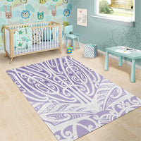 Purple New Zealand Puhoro Maori Tattoo Area Rug LT14 - Polynesian Pride