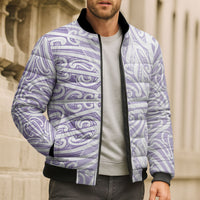 Purple New Zealand Puhoro Maori Tattoo Bomber Puffer Jacket LT14 - Polynesian Pride