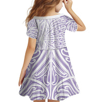 Purple New Zealand Puhoro Maori Tattoo Family Matching Off Shoulder Maxi Dress and Hawaiian Shirt LT14 - Polynesian Pride