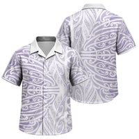 Purple New Zealand Puhoro Maori Tattoo Family Matching Off Shoulder Maxi Dress and Hawaiian Shirt LT14 Son's Shirt Purple - Polynesian Pride