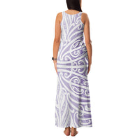Purple New Zealand Puhoro Maori Tattoo Family Matching Tank Maxi Dress and Hawaiian Shirt LT14 - Polynesian Pride