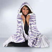 Purple New Zealand Puhoro Maori Tattoo Hooded Blanket LT14 - Polynesian Pride