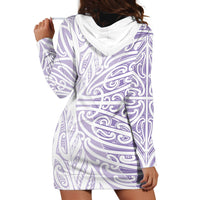 Purple New Zealand Puhoro Maori Tattoo Hoodie Dress LT14 - Polynesian Pride