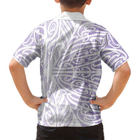 Purple New Zealand Puhoro Maori Tattoo Kid Hawaiian Shirt LT14 - Polynesian Pride