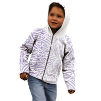 Purple New Zealand Puhoro Maori Tattoo Kid Hoodie LT14 - Polynesian Pride