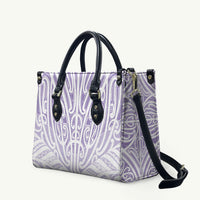 Purple New Zealand Puhoro Maori Tattoo Leather Bag LT14 Purple - Polynesian Pride