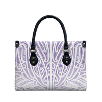 Purple New Zealand Puhoro Maori Tattoo Leather Bag LT14 - Polynesian Pride