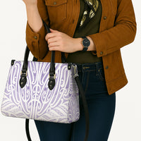 Purple New Zealand Puhoro Maori Tattoo Leather Bag LT14 - Polynesian Pride