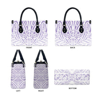 Purple New Zealand Puhoro Maori Tattoo Leather Bag LT14 - Polynesian Pride