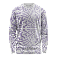 Purple New Zealand Puhoro Maori Tattoo Long Sleeve Shirt LT14 Unisex Purple - Polynesian Pride