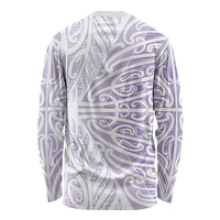 Purple New Zealand Puhoro Maori Tattoo Long Sleeve Shirt LT14 - Polynesian Pride