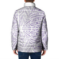 Purple New Zealand Puhoro Maori Tattoo Padded Jacket LT14 - Polynesian Pride