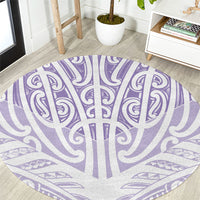 Purple New Zealand Puhoro Maori Tattoo Round Carpet LT14 Purple - Polynesian Pride