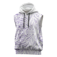 Purple New Zealand Puhoro Maori Tattoo Sleeveless Hoodie LT14 Purple - Polynesian Pride