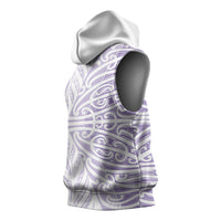 Purple New Zealand Puhoro Maori Tattoo Sleeveless Hoodie LT14 - Polynesian Pride