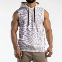 Purple New Zealand Puhoro Maori Tattoo Sleeveless Hoodie LT14 - Polynesian Pride