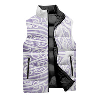 Purple New Zealand Puhoro Maori Tattoo Sleeveless Puffer Jacket LT14 - Polynesian Pride
