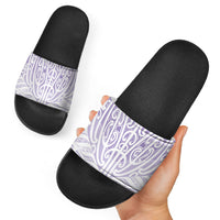 Purple New Zealand Puhoro Maori Tattoo Slide Sandals LT14 - Polynesian Pride