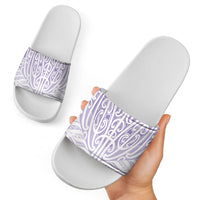Purple New Zealand Puhoro Maori Tattoo Slide Sandals LT14 - Polynesian Pride