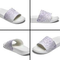 Purple New Zealand Puhoro Maori Tattoo Slide Sandals LT14 - Polynesian Pride