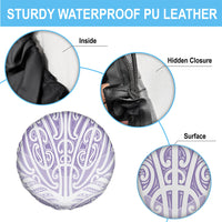 Purple New Zealand Puhoro Maori Tattoo Spare Tire Cover LT14 - Polynesian Pride