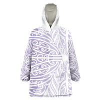 Purple New Zealand Puhoro Maori Tattoo Wearable Blanket Hoodie LT14 One Size Purple - Polynesian Pride