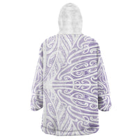 Purple New Zealand Puhoro Maori Tattoo Wearable Blanket Hoodie LT14 - Polynesian Pride