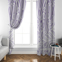 Purple New Zealand Puhoro Maori Tattoo Window Curtain LT14 - Polynesian Pride