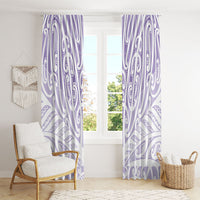 Purple New Zealand Puhoro Maori Tattoo Window Curtain LT14 - Polynesian Pride