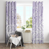 Purple New Zealand Puhoro Maori Tattoo Window Curtain LT14 - Polynesian Pride