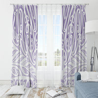 Purple New Zealand Puhoro Maori Tattoo Window Curtain LT14 - Polynesian Pride