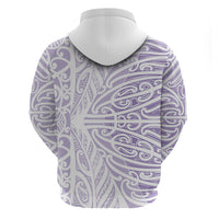 Purple New Zealand Puhoro Maori Tattoo Zip Hoodie LT14 - Polynesian Pride