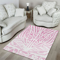 Pink New Zealand Puhoro Maori Tattoo Area Rug LT14 - Polynesian Pride