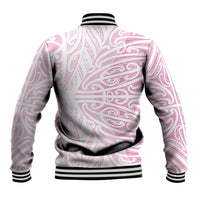 Pink New Zealand Puhoro Maori Tattoo Baseball Jacket LT14 - Polynesian Pride